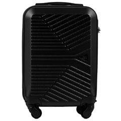 Маленький чемодан для ручной клади MERLIN черного цвета цена и информация | Чемоданы, дорожные сумки | pigu.lt