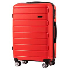 Красный дорожный чемодан DURALUXE, среднего размера цена и информация | Чемоданы, дорожные сумки | pigu.lt