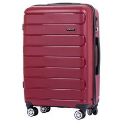 Бордовый дорожный чемодан DURALUXE среднего размера цена и информация | Чемоданы, дорожные сумки  | pigu.lt