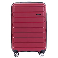 Бордовый дорожный чемодан DURALUXE среднего размера цена и информация | Чемоданы, дорожные сумки  | pigu.lt