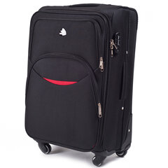 Vidutinis lagaminas Wings Codura, M, juodas kaina ir informacija | Lagaminai, kelioniniai krepšiai | pigu.lt