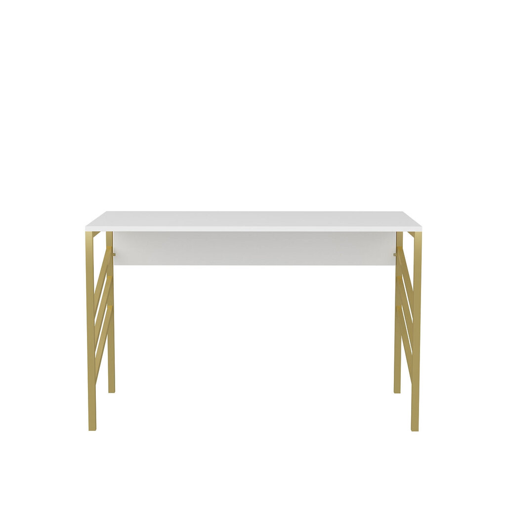 Stalas Asir, 120x60x74,8 cm, auksinis/baltas цена и информация | Kompiuteriniai, rašomieji stalai | pigu.lt