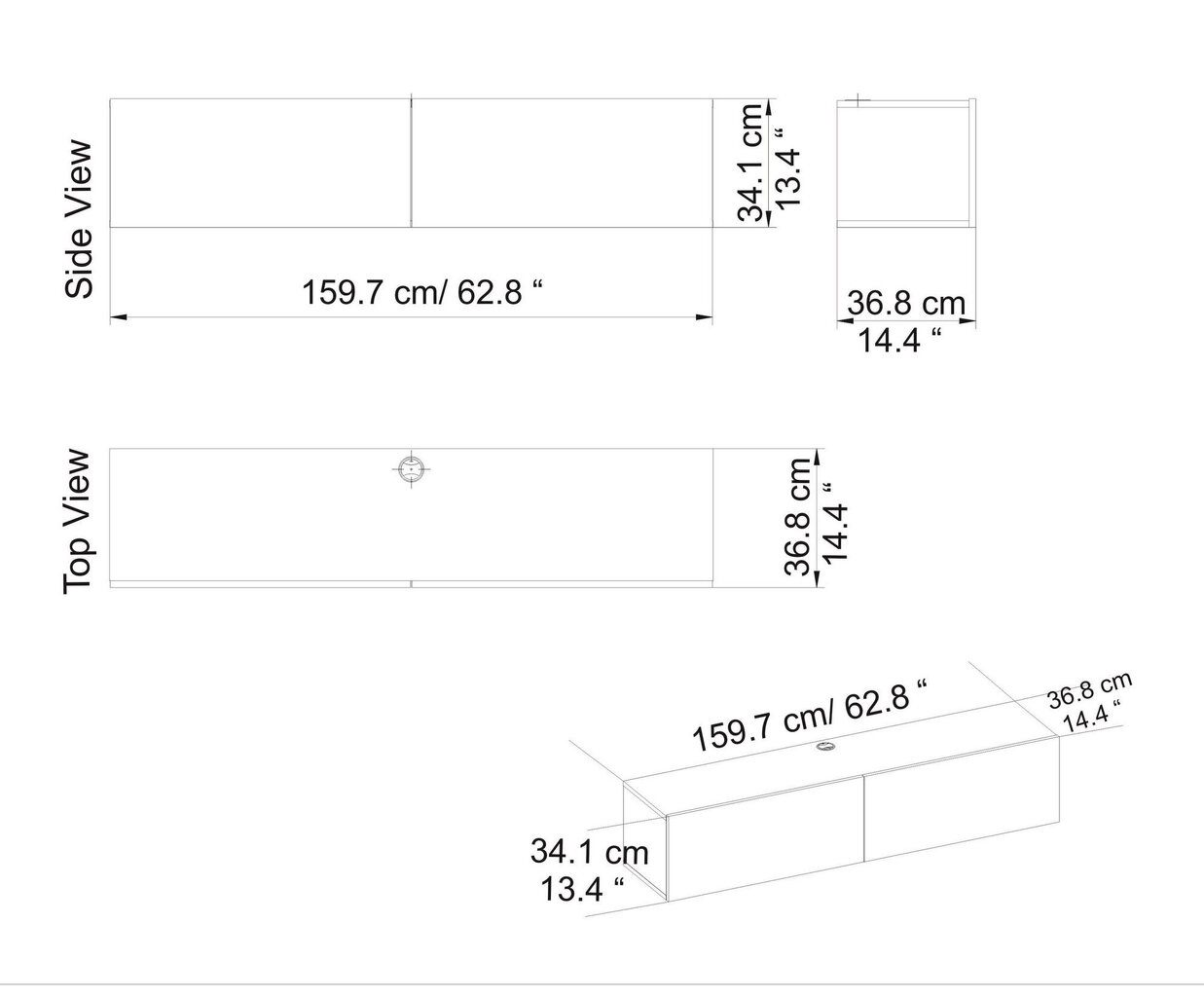 TV stovas Asir, 159,7x36,8x34,1 cm, baltas/smėlio spalvos kaina ir informacija | TV staliukai | pigu.lt