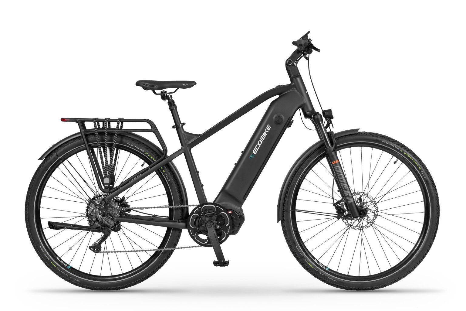 Elektrinis dviratis Ecobike MX 500 19", 17.5Ah, tamsiai pilkas kaina ir informacija | Elektriniai dviračiai | pigu.lt