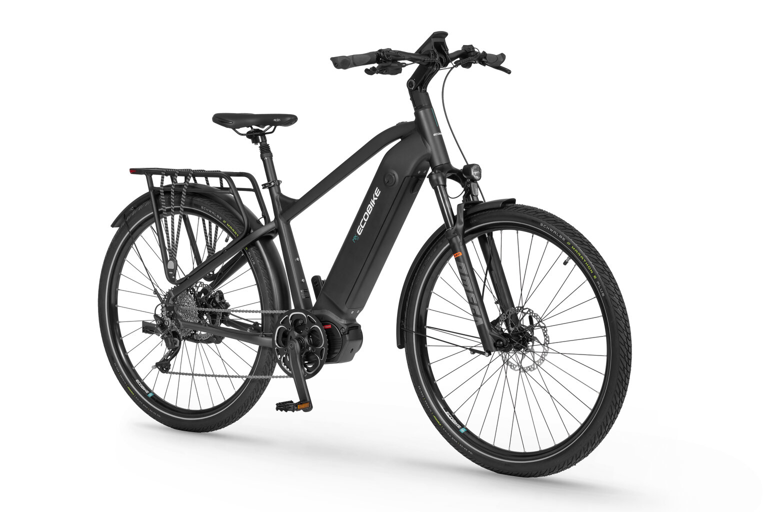 Elektrinis dviratis Ecobike MX 500 19", 17.5Ah, tamsiai pilkas kaina ir informacija | Elektriniai dviračiai | pigu.lt