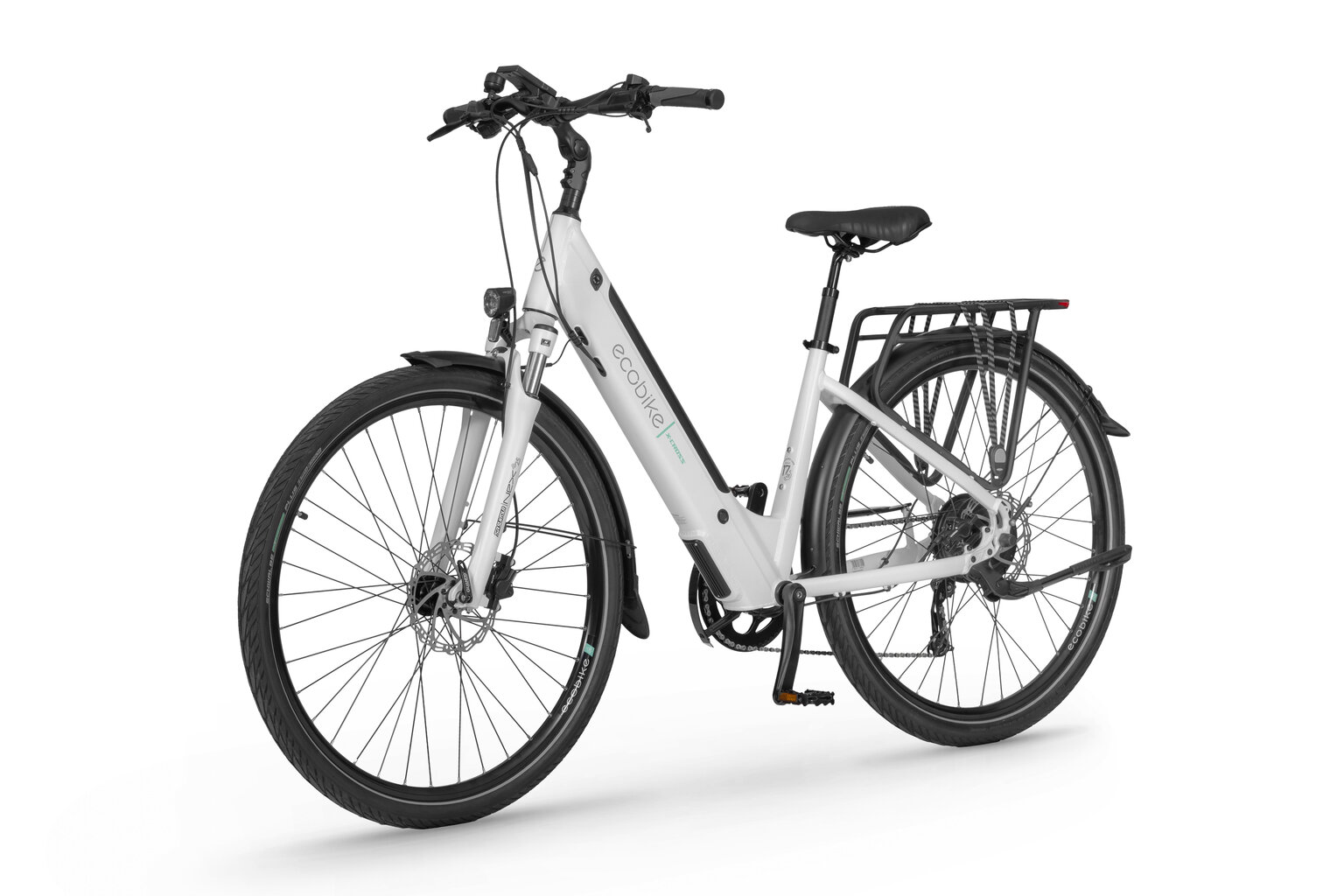 Elektrinis dviratis Ecobike X-Cross 17,5Ah LG 19", 28", baltas kaina ir informacija | Elektriniai dviračiai | pigu.lt