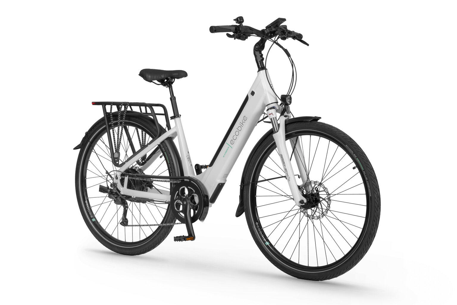 Elektrinis dviratis Ecobike X-Cross 17,5Ah LG 17", 28", baltas kaina ir informacija | Elektriniai dviračiai | pigu.lt