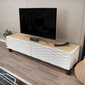 TV stovas Asir, 149,2x35x38 cm, rudas/baltas kaina ir informacija | TV staliukai | pigu.lt