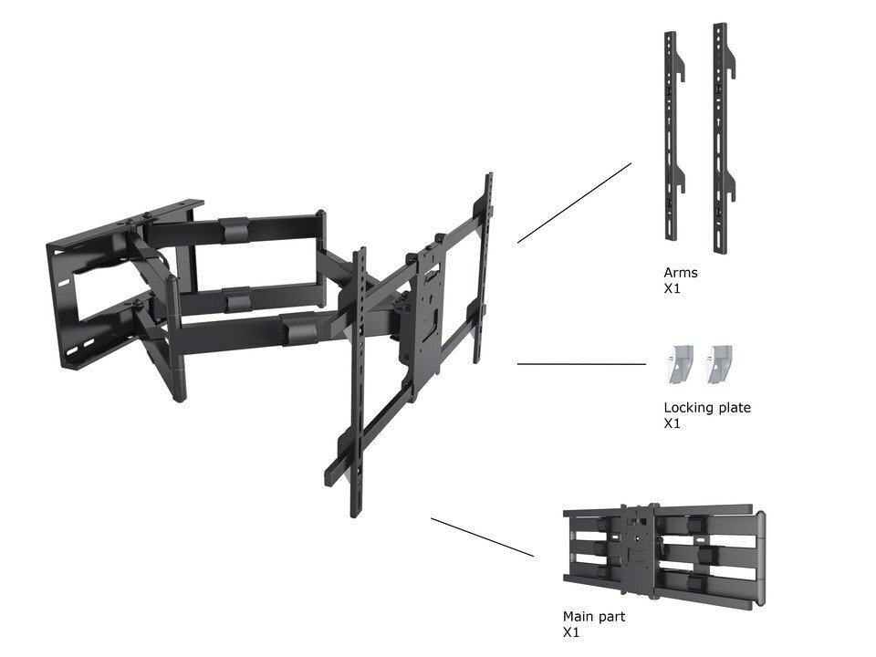 Prekė su pažeista pakuote.Multibrackets MB-6546 50-90” kaina ir informacija | Elektronikos priedai ir aksesuarai su pažeista pakuote | pigu.lt