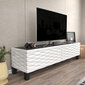 TV stovas Asir, 149,2x35x38 cm, juodas/baltas kaina ir informacija | TV staliukai | pigu.lt