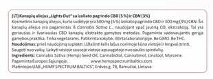 CBD 5% + CBN 3% kanapių aliejus Hemp Spectrum Baltics, 10 ml kaina ir informacija | Eteriniai, kosmetiniai aliejai, hidrolatai | pigu.lt