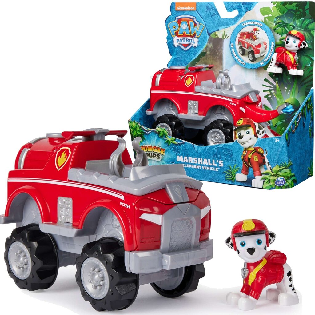 Žaislinio sunkvežimio ir figūrėlės rinkinys Paw Patrul Jungle Pups Marshall Spin Master цена и информация | Žaislai berniukams | pigu.lt