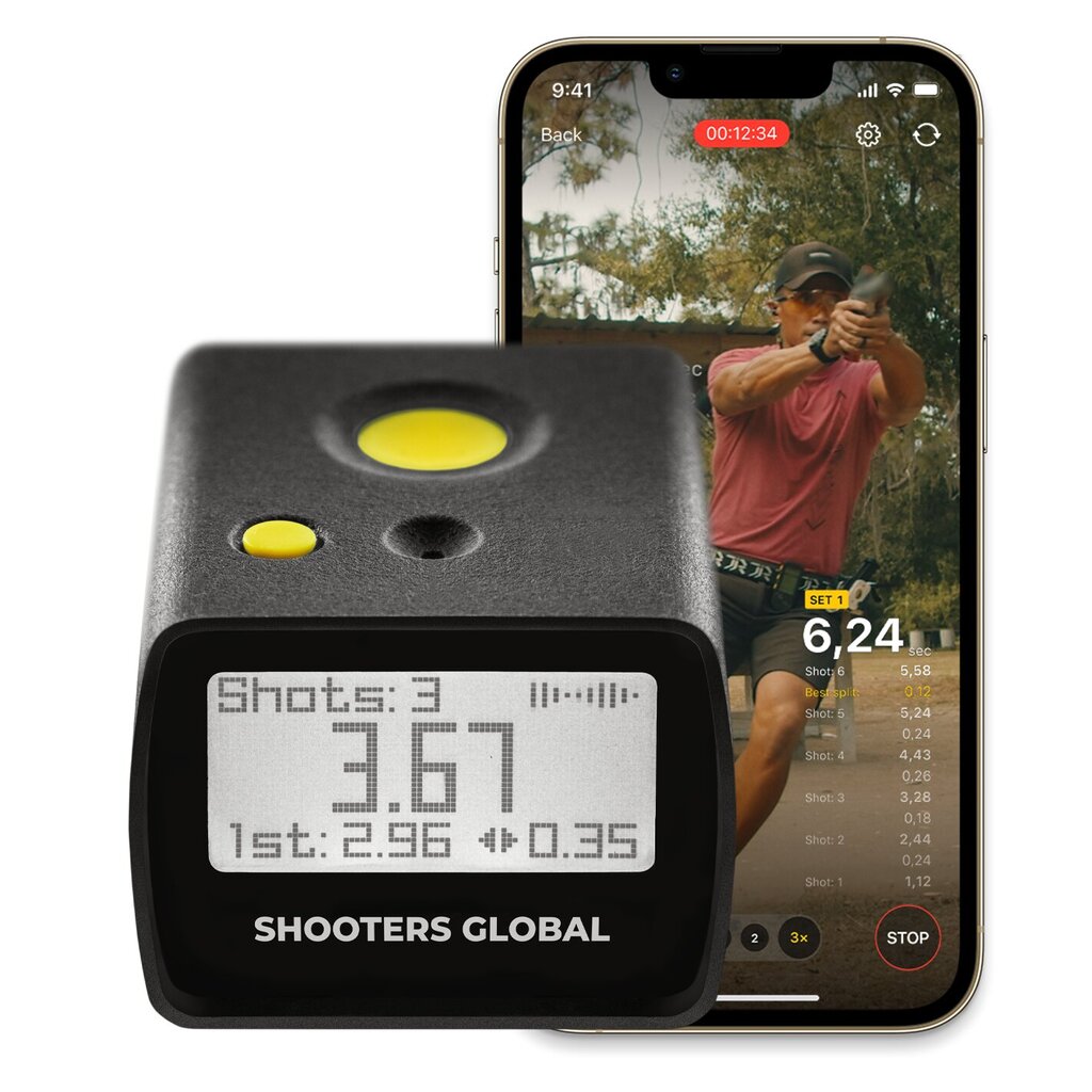 Laikmatis SG Shot Timer Go, juodas цена и информация | Žingsniamačiai, chronometrai, širdies ritmo monitoriai | pigu.lt