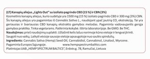 CBD 15% + CBN 3% kanapių aliejus Hemp Spectrum Baltics, 10 ml kaina ir informacija | Eteriniai, kosmetiniai aliejai, hidrolatai | pigu.lt