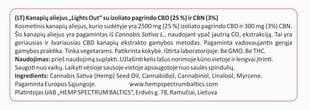 CBD 25% + CBN 3% kanapių aliejus Hemp Spectrum Baltics, 10 ml цена и информация | Эфирные, косметические масла, гидролаты | pigu.lt