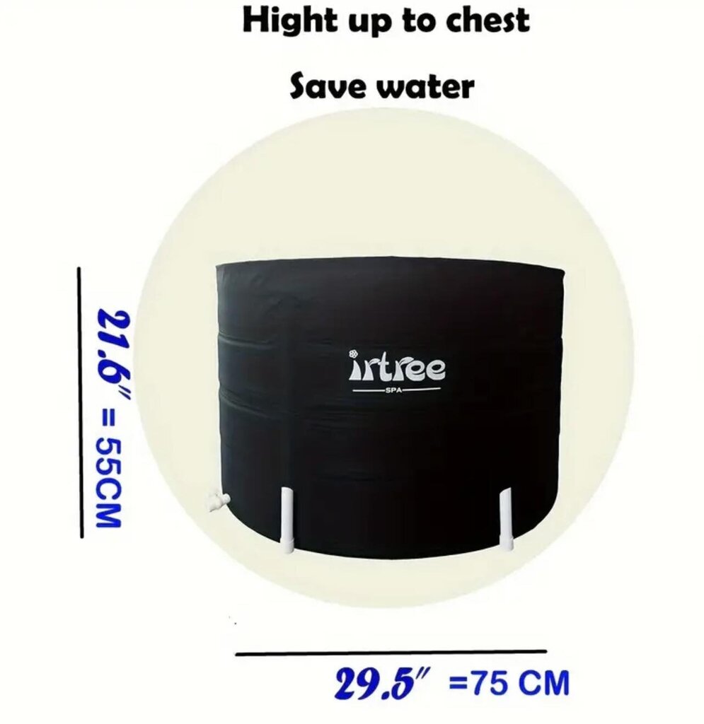 Nešiojama ledo vonia Irtree, 75×75 cm kaina ir informacija | Baseinai | pigu.lt
