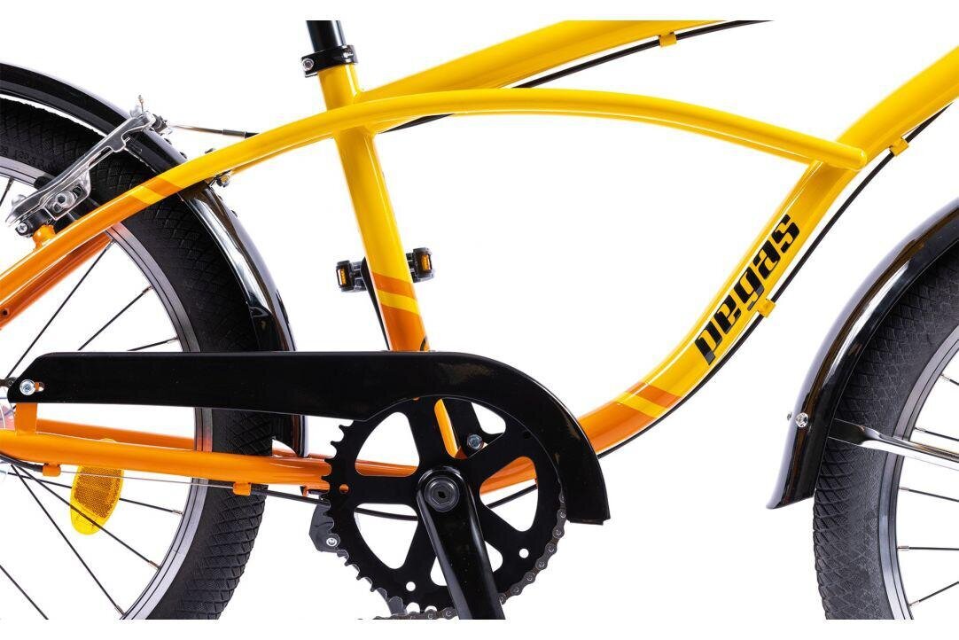 Miesto dviratis Pegasus 20'', geltonas kaina ir informacija | Dviračiai | pigu.lt