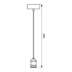 Vivalux pakabinamas šviestuvas Retro R6001 AN-BK цена и информация | Подвесной светильник | pigu.lt