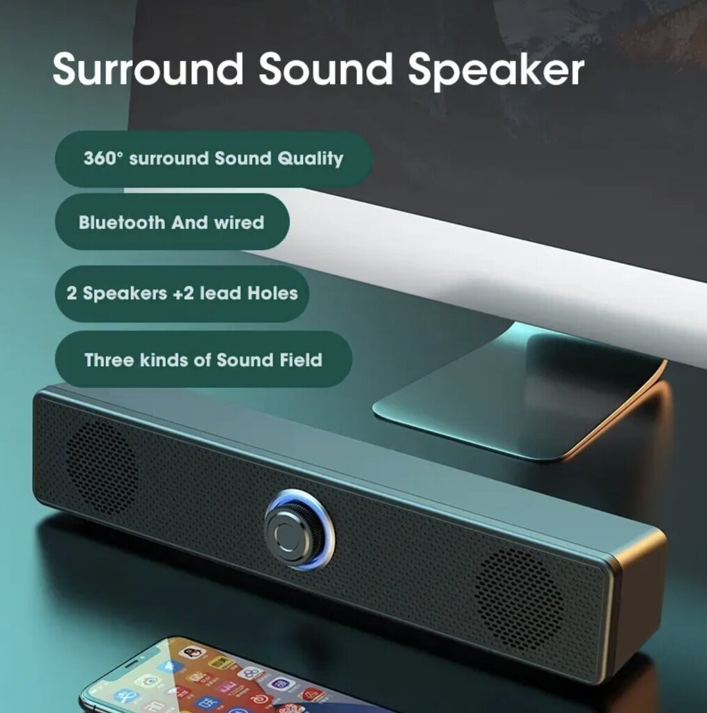 Aun 350TS kaina ir informacija | Namų garso kolonėlės ir Soundbar sistemos | pigu.lt