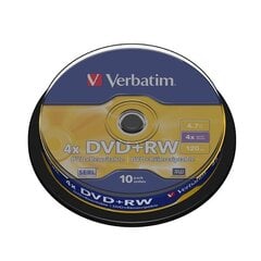 Verbatim DVD+RW 4, 10 vnt. цена и информация | Виниловые пластинки, CD, DVD | pigu.lt