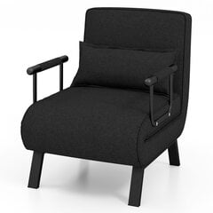 Раскладной диван-кровать 4 в 1 Costway, черный цена и информация | Кресла в гостиную | pigu.lt