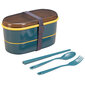 Priešpiečių dėžutė su įrankiais, 2 dalių, mėlyna kaina ir informacija | Maisto saugojimo  indai | pigu.lt
