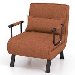 Раскладной диван-кровать 4 в 1 Costway, коричневый цена и информация | Диваны | pigu.lt
