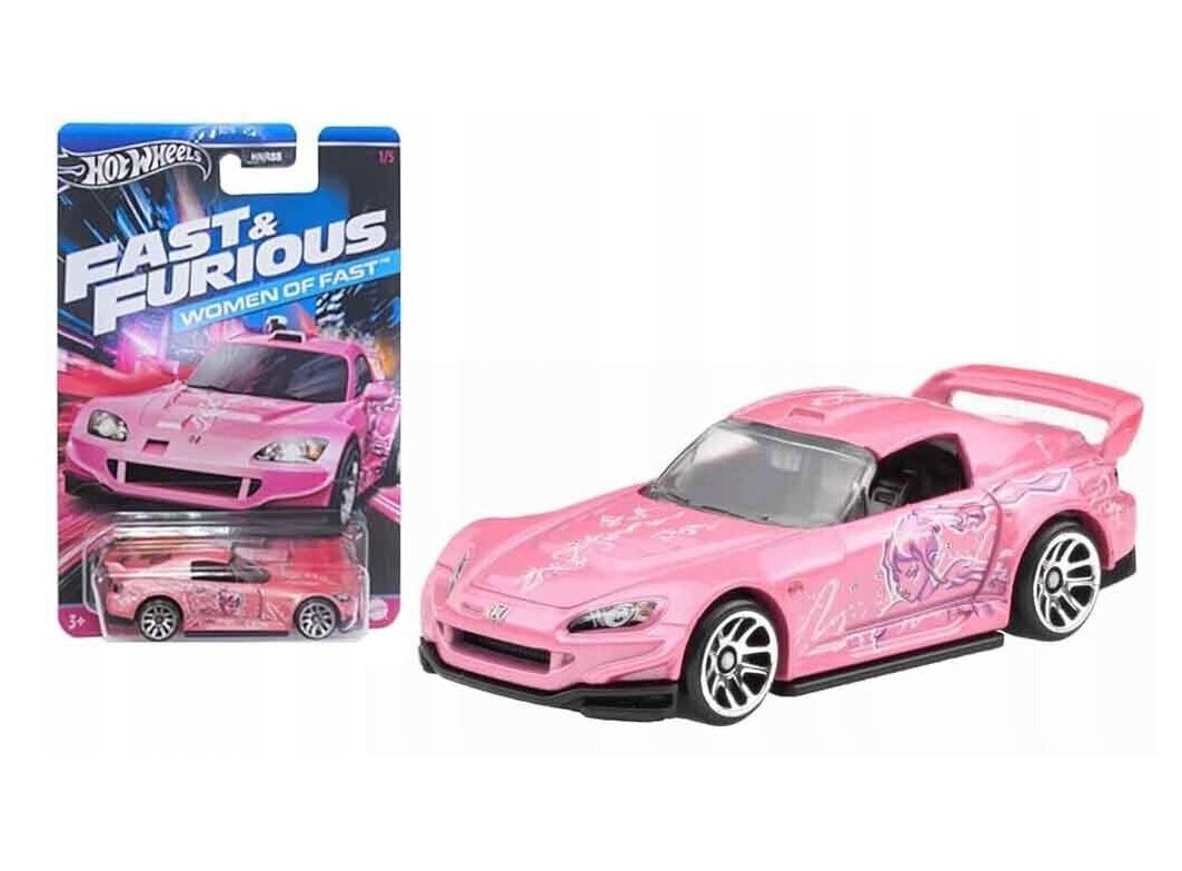 Žaislinis automobilis Hot wheels & Furious Mainline Honda S2000, rožinis kaina ir informacija | Žaislai berniukams | pigu.lt