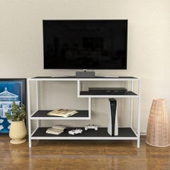 TV stovas Asir, 120x39x75 cm, baltas/pilkas kaina ir informacija | TV staliukai | pigu.lt