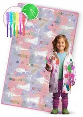 Dažymo kilimėlis su markeriais Ricokids Fashion, rožinis kaina ir informacija | Lavinamieji žaislai | pigu.lt
