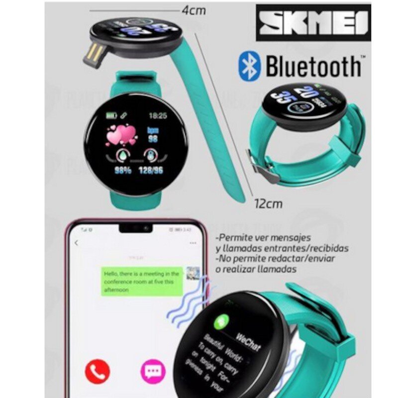 SKMEI D18-GN Green kaina ir informacija | Išmanieji laikrodžiai (smartwatch) | pigu.lt