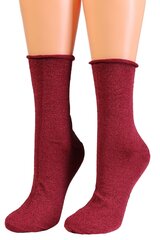 Kojinės moterims Elina, raudonos kaina ir informacija | Moteriškos kojinės | pigu.lt
