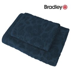 Bradley Полотенце фроте, 70 x 140 см, с узором, темно-синее, 3 шт цена и информация | Полотенца | pigu.lt