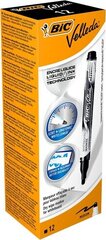 Маркер для белой доски BIC Velleda Liquid Ink 2,2-4,2 мм, черный, в коробке 12 шт. цена и информация | Канцелярские товары | pigu.lt