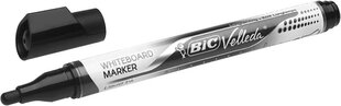 Маркер для белой доски BIC Velleda Liquid Ink 2,2-4,2 мм, черный, в коробке 12 шт. цена и информация | Канцелярские товары | pigu.lt