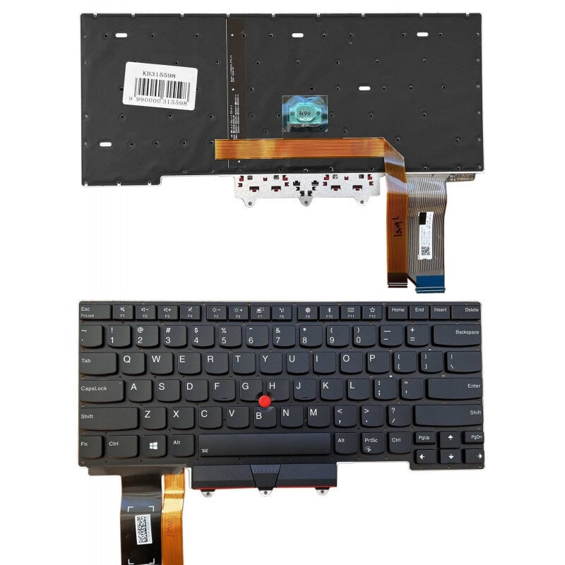 Klaviatūra LENOVO Thinkpad E14, su pašvietimu, su trackpoint, US kaina ir informacija | Klaviatūros | pigu.lt