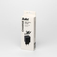 „Bullet“ kelioninis įkroviklis USB+USB-C цена и информация | Зарядные устройства для телефонов | pigu.lt