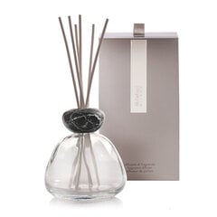 Namų kvapo indas su lazdelėmis Millefiori Milano Marble Glass Clear Black, 400 ml kaina ir informacija | Namų kvapai | pigu.lt