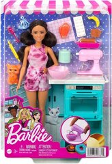 Lėlė Barbie su virtuvės komplektu kaina ir informacija | Žaislai mergaitėms | pigu.lt