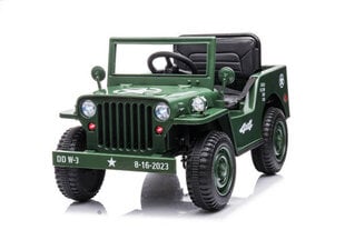 Vienvietis vaikiškas elektromobilis Jeep, žalias kaina ir informacija | Elektromobiliai vaikams | pigu.lt