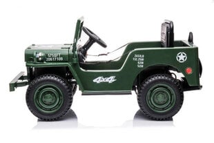 Vienvietis vaikiškas elektromobilis Jeep, žalias kaina ir informacija | Elektromobiliai vaikams | pigu.lt