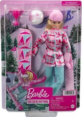 Lėlė Barbie Winter Sports Snieglentininkė kaina ir informacija | Žaislai mergaitėms | pigu.lt