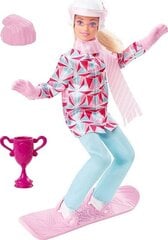 Lėlė Barbie Winter Sports Snieglentininkė kaina ir informacija | Žaislai mergaitėms | pigu.lt