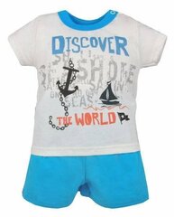 летний костюм 74 см, бирюзовый TM18433 цена и информация | Комплекты одежды для новорожденных | pigu.lt