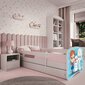 Vaikiška lova su stalčiumi ir čiužiniu Kocot Kids BabyDreams, balta kaina ir informacija | Vaikiškos lovos | pigu.lt