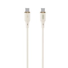 XO cable NB-Q261 PD USB-C - USB-C 1m beige 60W цена и информация | Кабели для телефонов | pigu.lt