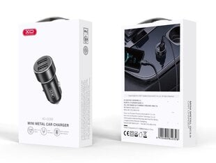 XO car charger CC53 12W 2x USB black цена и информация | Зарядные устройства для телефонов | pigu.lt