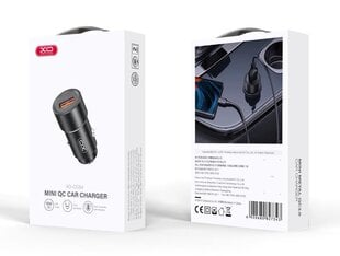 XO car charger CC54 18W 1x USB black цена и информация | Зарядные устройства для телефонов | pigu.lt