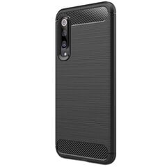 „Carbon“ твердый силиконовый чехол (TPU) - черный (Galaxy S9+) цена и информация | Чехлы для телефонов | pigu.lt