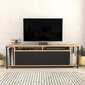 TV stovas Asir, 160x35x50,8 cm, juodas/rudas kaina ir informacija | TV staliukai | pigu.lt